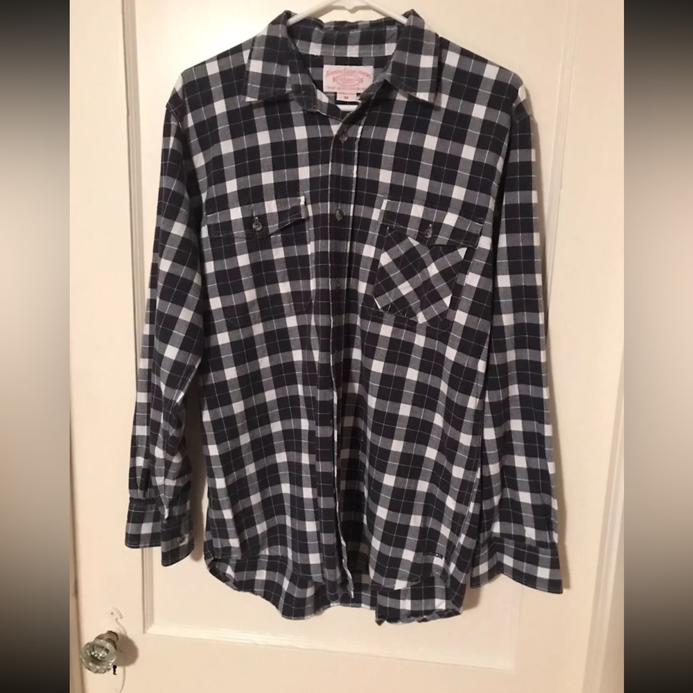 C.C. Filson Co. Mens Long Sleeve Button Down Shirt Plaid blue Size Medium